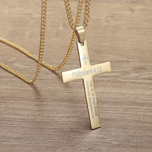 Verse Cross Necklace